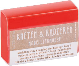 Modelliermasse Kneten&Radieren rot